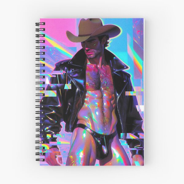 Item preview, Neon Cyber Cowboy in Holographic Jacket designed and sold by ZhivanCrimson.