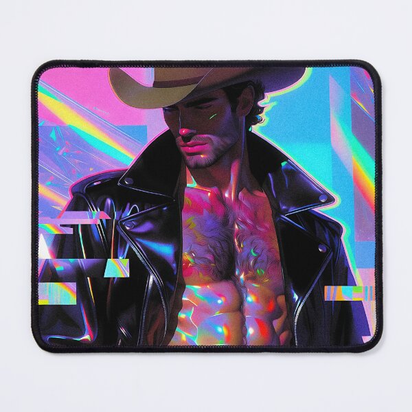Item preview, Neon Cyber Cowboy in Holographic Jacket designed and sold by ZhivanCrimson.