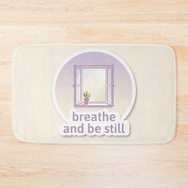 Item preview, Breathe and Be Still – Inspirational Wellness Typography Design designed and sold by CosmicQuietLab.