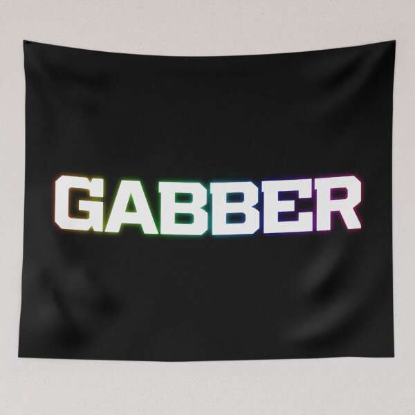 Item preview, Gabber Hakken Hardcore Techno Uptempo Rainbow White designed and sold by SPAZE-Typo.