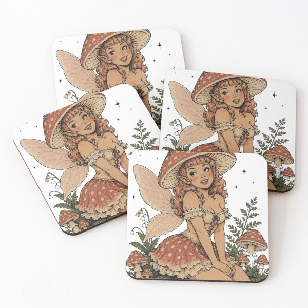 Item preview, Mushroom fairy with frogs designed and sold by *~*MagicCorner*~*.