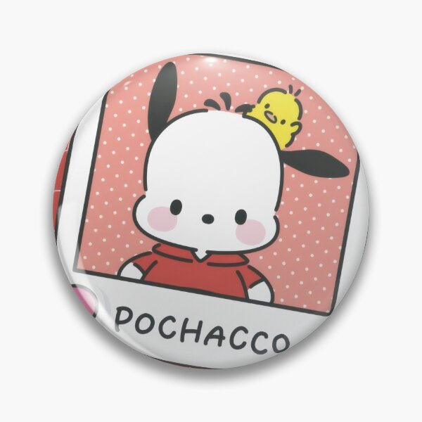 Item preview, Cute Nostalgic White Puppy and Chick - Kawaii Retro Red Grid Polaroid Sticker designed and sold by William Cano.