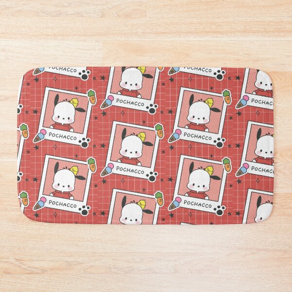 Item preview, Cute Nostalgic White Puppy and Chick - Kawaii Retro Red Grid Polaroid Sticker designed and sold by William Cano.