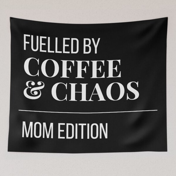 Item preview, Fuelled by Coffee and Chaos Mum Edition — Funny Mum Gift Sticker designed and sold by leoshe.