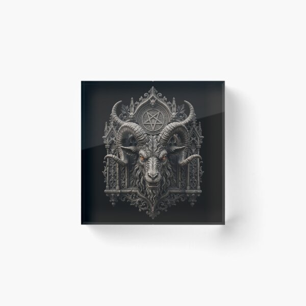 Item preview, Goat Head with Pentagram — Occult Gothic Sculpture designed and sold by David Mateo ArtWorks.