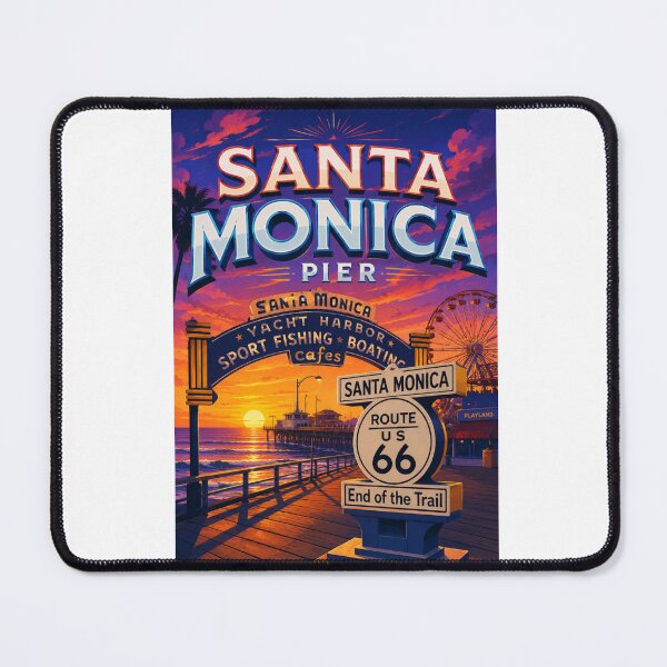 Item preview, Santa Monica Pier Route 66 End of the Trail California Coast designed and sold by Aryabek.
