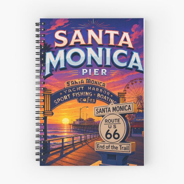 Item preview, Santa Monica Pier Route 66 End of the Trail California Coast designed and sold by Aryabek.