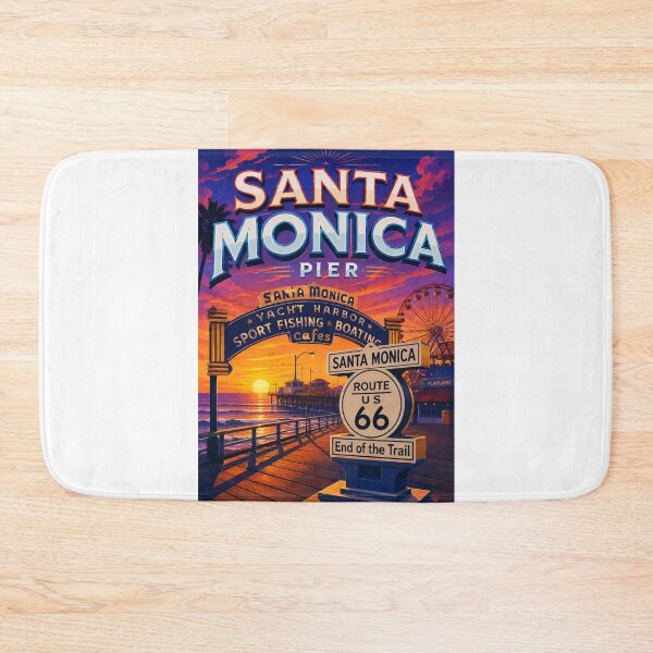 Item preview, Santa Monica Pier Route 66 End of the Trail California Coast designed and sold by Aryabek.
