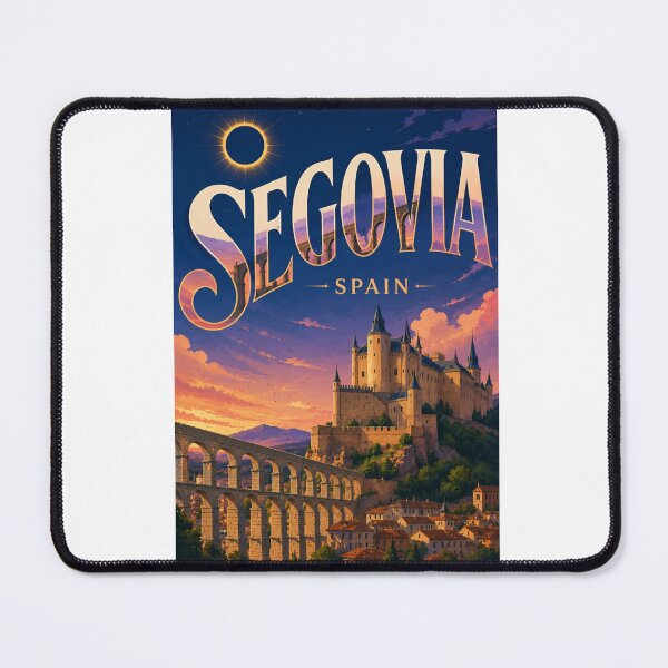 Item preview, Segovia Aqueduct Alcazar and Eclipse Over Segovia Spain designed and sold by Aryabek.