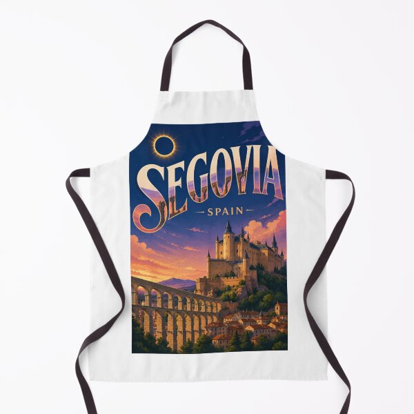 Item preview, Segovia Aqueduct Alcazar and Eclipse Over Segovia Spain designed and sold by Aryabek.