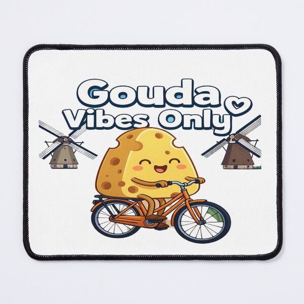 Item preview, Gouda Vibes Only – Cute Dutch Cheese Bicycle T-Shirt Design | Funny Netherlands Travel Aesthetic | Printable PNG for Apparel & Merch designed and sold by Sushikidsntoddlers.