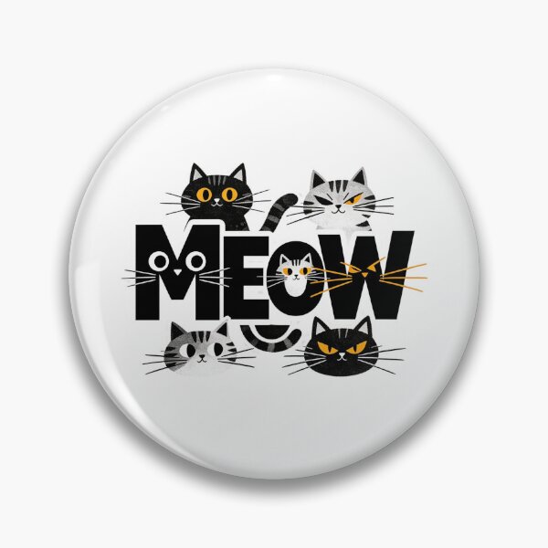 Item preview, MEOW Collage – Playful Cat Typography Graphic Tee designed and sold by Artify24.