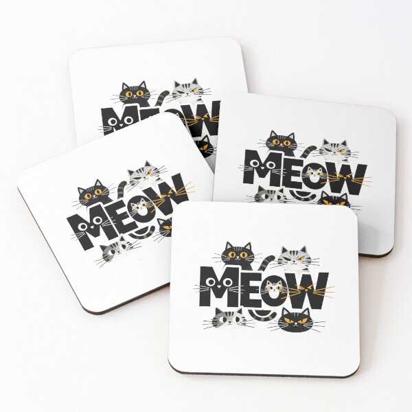 Item preview, MEOW Collage – Playful Cat Typography Graphic Tee designed and sold by Artify24.