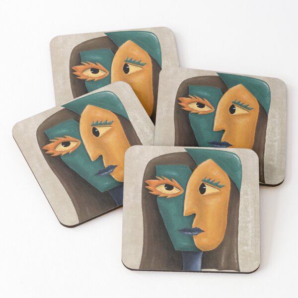 Item preview, Abstract Cubist Woman Portrait designed and sold by aekritdeach.