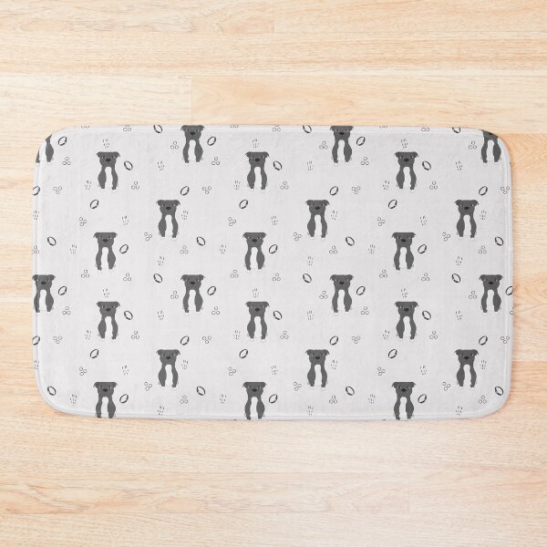 Item preview, Minimalist Flat Design Blue Staffordshire Bull Terrier Grey Pattern designed and sold by svitlaarty.