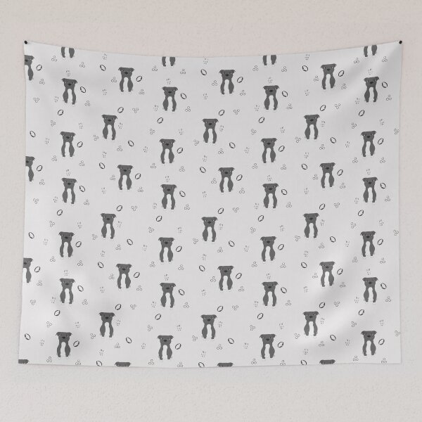 Item preview, Minimalist Flat Design Blue Staffordshire Bull Terrier Grey Pattern designed and sold by svitlaarty.