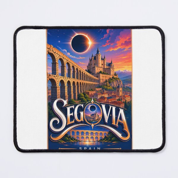 Item preview, Segovia Aqueduct Castle with an Eclipse Over Spain designed and sold by Aryabek.