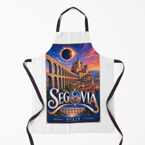 Item preview, Segovia Aqueduct Castle with an Eclipse Over Spain designed and sold by Aryabek.