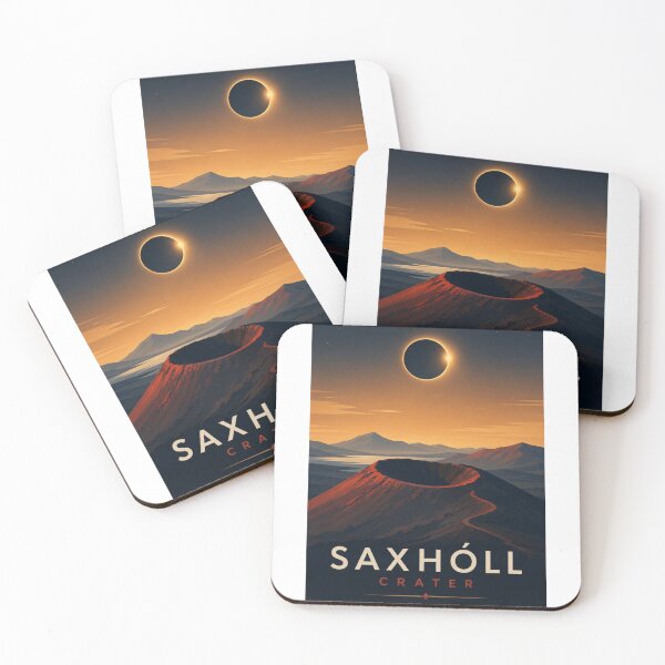 Item preview, Saxholl Crater Volcanic Landscape Iceland Eclipse Horizon designed and sold by Aryabek.