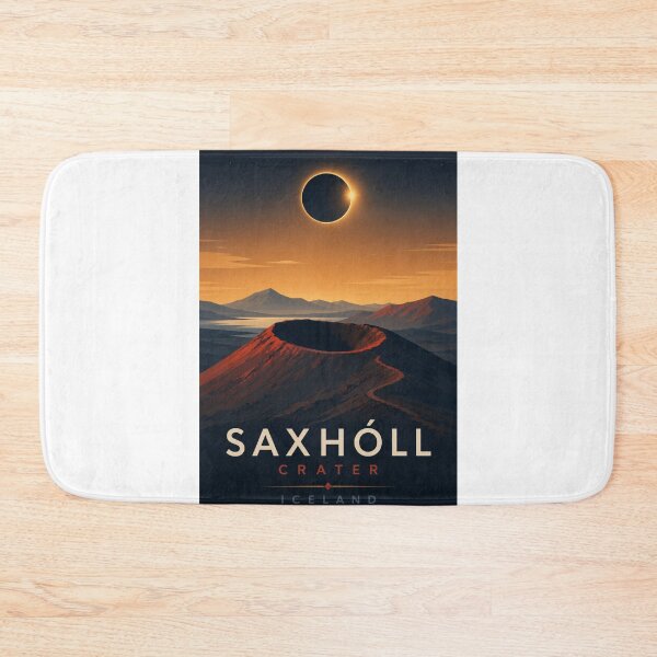 Item preview, Saxholl Crater Volcanic Landscape Iceland Eclipse Horizon designed and sold by Aryabek.