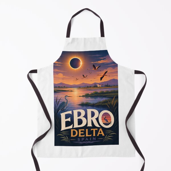 Item preview, Ebro Delta Wetlands Eclipse and Migratory Birds Spain designed and sold by Aryabek.