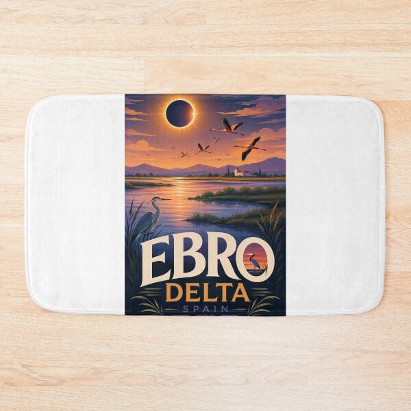 Item preview, Ebro Delta Wetlands Eclipse and Migratory Birds Spain designed and sold by Aryabek.