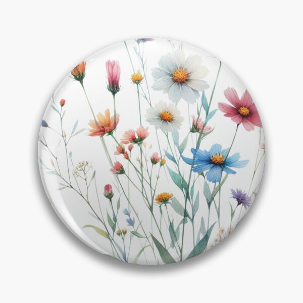 Item preview, Pastel Wildflower Bouquet Botanical Illustration designed and sold by LinaDesign Store.
