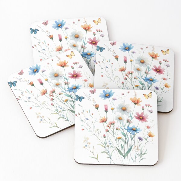 Item preview, Pastel Wildflower Bouquet Botanical Illustration designed and sold by LinaDesign Store.