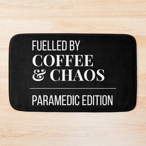 Item preview, Fuelled by Coffee and Chaos Paramedic Edition — Funny EMS Gift Sticker designed and sold by leoshe.