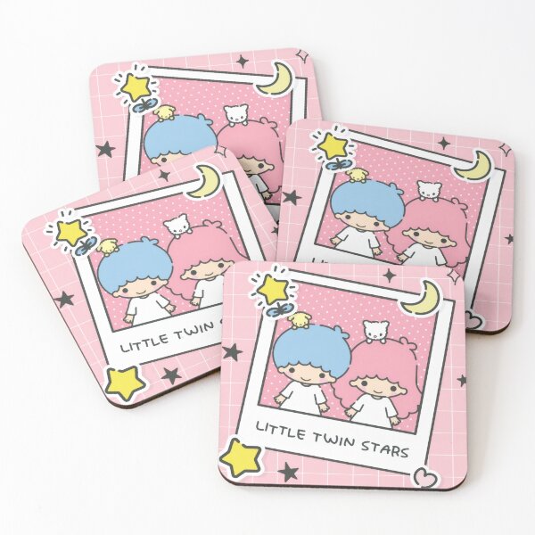 Item preview, Cute Nostalgic Pastel Star Siblings - Kawaii Retro Pink Grid Polaroid Sticker designed and sold by Billy Morfo™.