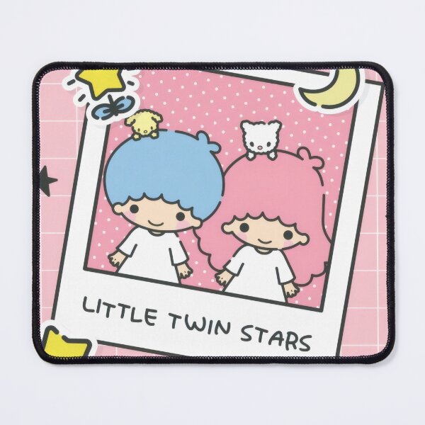 Item preview, Cute Nostalgic Pastel Star Siblings - Kawaii Retro Pink Grid Polaroid Sticker designed and sold by William Cano.