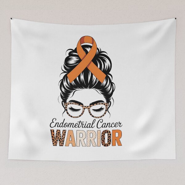 Item preview, Endometrial Cancer Warrior Messy Bun designed and sold by SapfireStuArt.