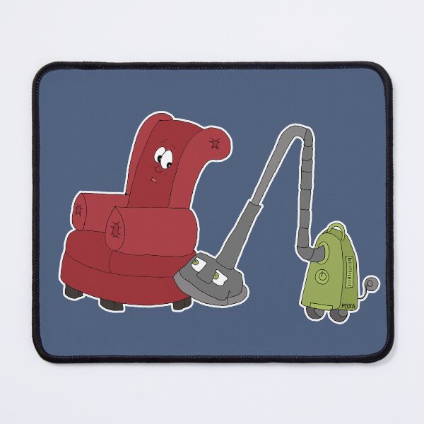 Item preview, Funny Vacuum and Armchair Cartoon | Quirky Cleaning Drama Meme designed and sold by MyxaART.