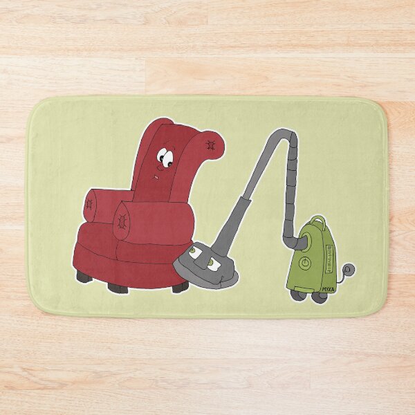 Item preview, Funny Vacuum and Armchair Cartoon | Quirky Cleaning Drama Meme designed and sold by MyxaART.