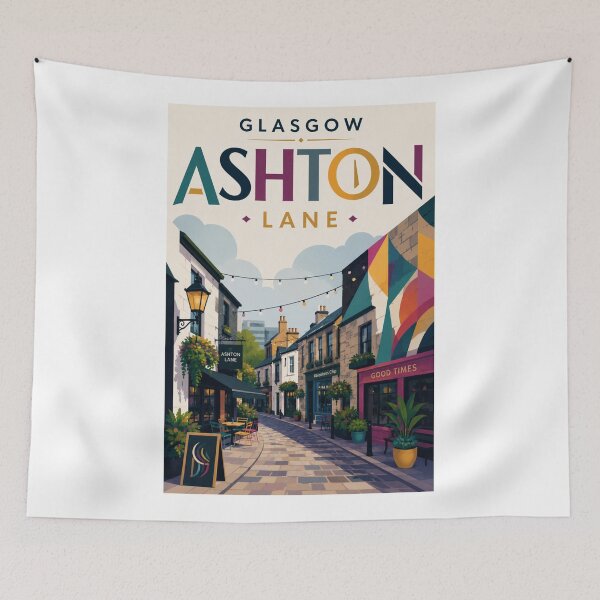 Item preview, Glasgow Ashton Lane West End Scotland Historic Street designed and sold by Aryabek.
