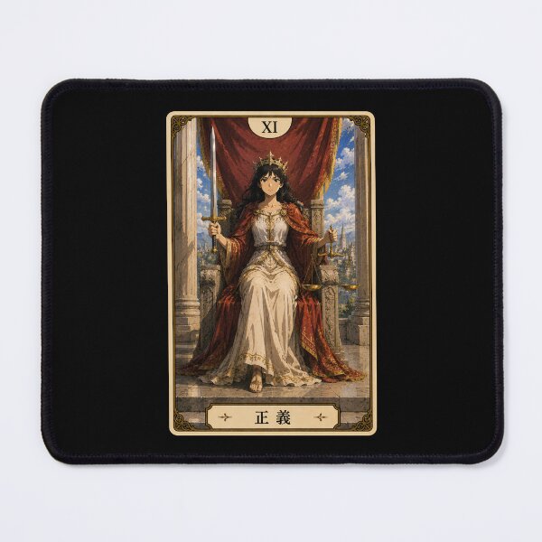 Item preview, Tarot card justice in anime style designed and sold by ProjecTees.