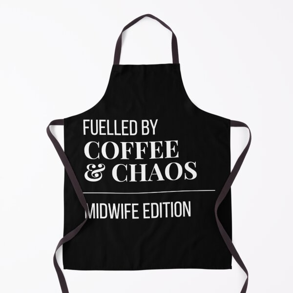 Item preview, Fuelled by Coffee and Chaos Midwife Edition — Funny Midwife Gift Sticker designed and sold by leoshe.