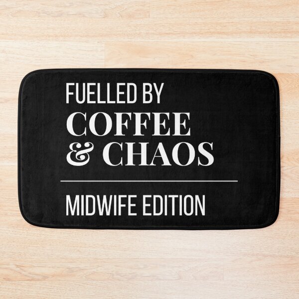 Item preview, Fuelled by Coffee and Chaos Midwife Edition — Funny Midwife Gift Sticker designed and sold by leoshe.