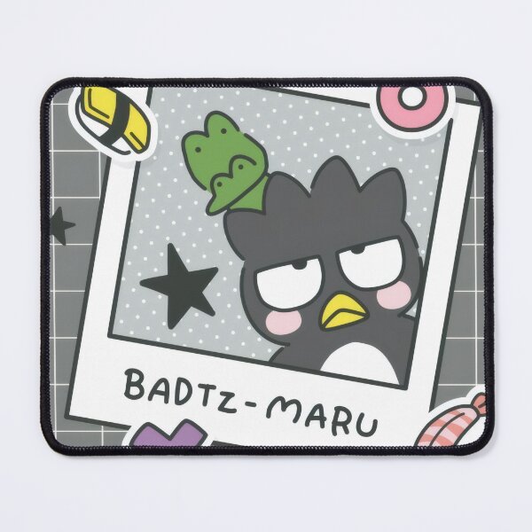 Item preview, Cute Grumpy Black Penguin Sushi Club - Kawaii Retro Gray Grid Polaroid Sticker designed and sold by William Cano.