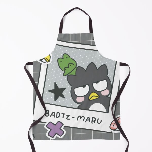 Item preview, Cute Grumpy Black Penguin Sushi Club - Kawaii Retro Gray Grid Polaroid Sticker designed and sold by William Cano.