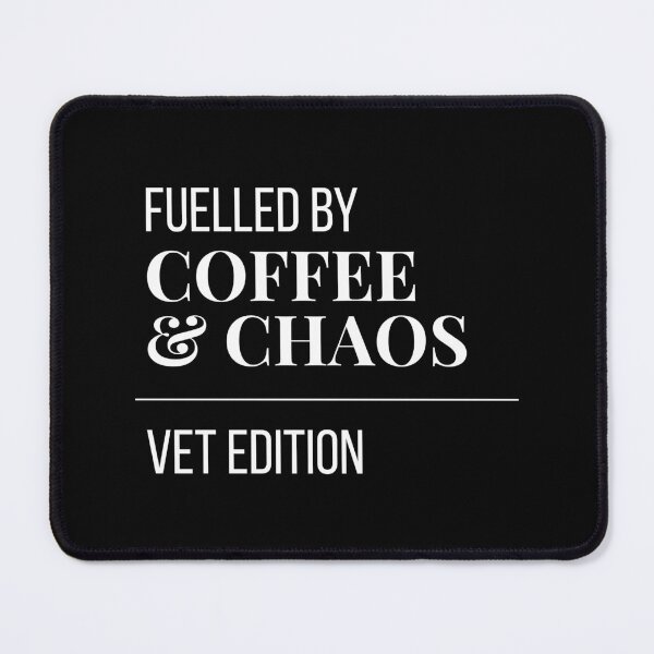 Item preview, Fuelled by Coffee and Chaos Vet Edition — Funny Veterinarian Gift Sticker designed and sold by leoshe.