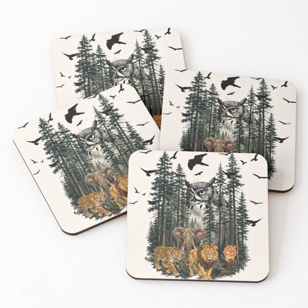 Item preview, Mystic Forest Wild Animals and Majestic Owl designed and sold by Arita-store.