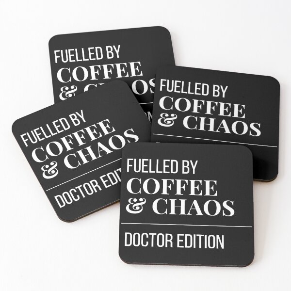 Item preview, Fuelled by Coffee and Chaos Teacher Edition — Funny Teacher Gift Sticker designed and sold by leoshe.