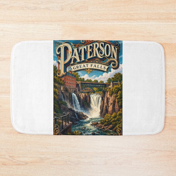 Item preview, Paterson Great Falls National Historical Park Passaic River New Jersey Waterfall Landmark designed and sold by Aryabek.