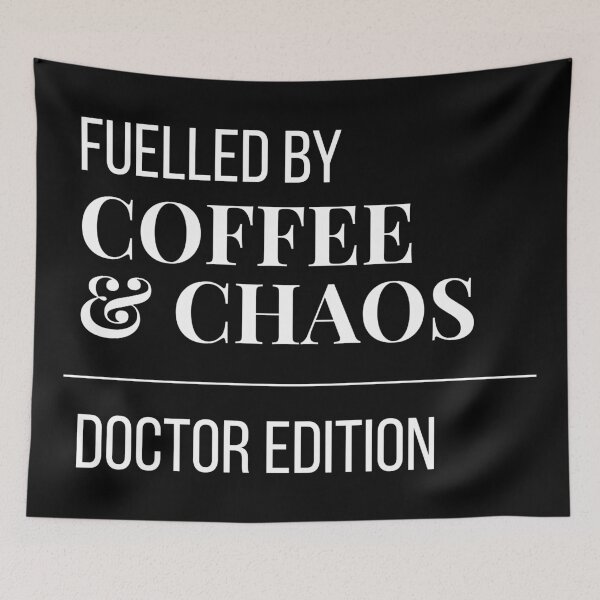 Item preview, Fuelled by Coffee and Chaos Teacher Edition — Funny Teacher Gift Sticker designed and sold by leoshe.