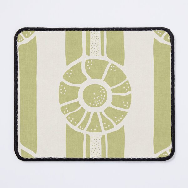 Item preview, Green Nautical Shell Cabana Stripes designed and sold by RenattaZare.