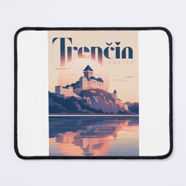 Item preview, Trenčín Castle Váh River Historic Fortress Slovakia designed and sold by Aryabek.