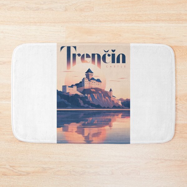 Item preview, Trenčín Castle Váh River Historic Fortress Slovakia designed and sold by Aryabek.