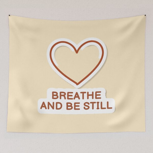 Item preview, Breathe and Be Still – Calm Healing Affirmation Quote designed and sold by CosmicQuietLab.