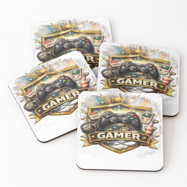 Item preview, Gamer Badge of Power – Retro Gaming Champion Emblem designed and sold by Artisan Finds Online.